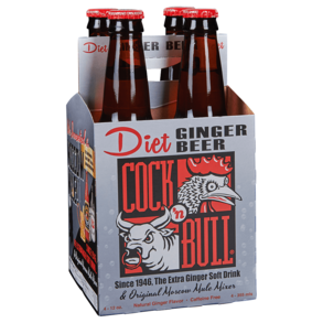 Cock & Bull Diet Ginger Beer 4Pk Bottles 12 oz