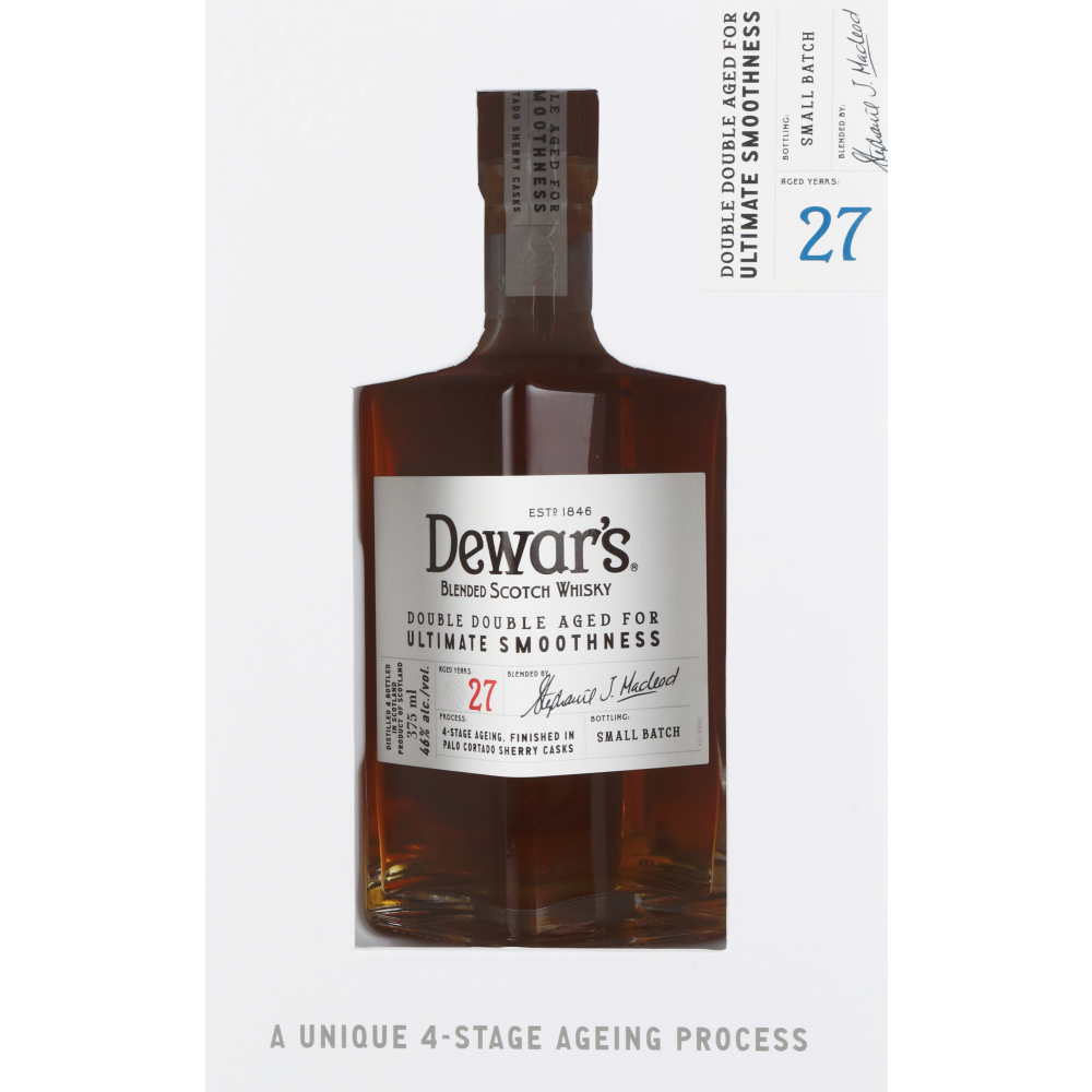 Dewars Blended Scotch Double Double Aged 27 Yr 375 ml