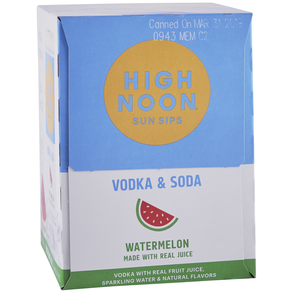 High Noon Watermelon Vodka Soda 4pk 12 oz Cans