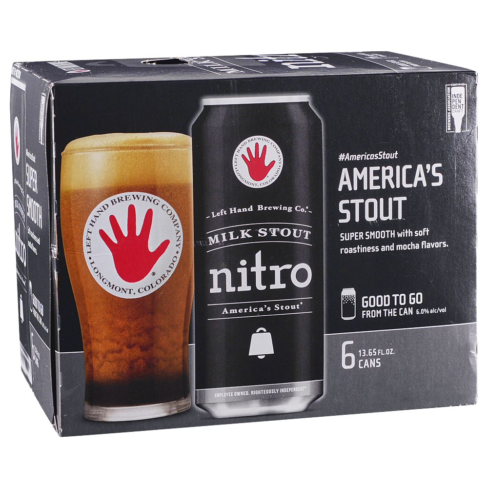 Left Hand Nitro Milk Stout 6pk 14 oz Cans