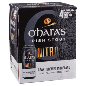 OHaras Nitro Irish Stout 4pk 14 oz Cans