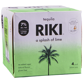 Riki Spirits Lime Tequila Cocktail 12 oz Cans