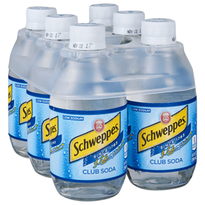 Schweppes Club Soda 6pk 10 oz Btl