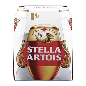 Stella Artois 4pk 16 oz Cans